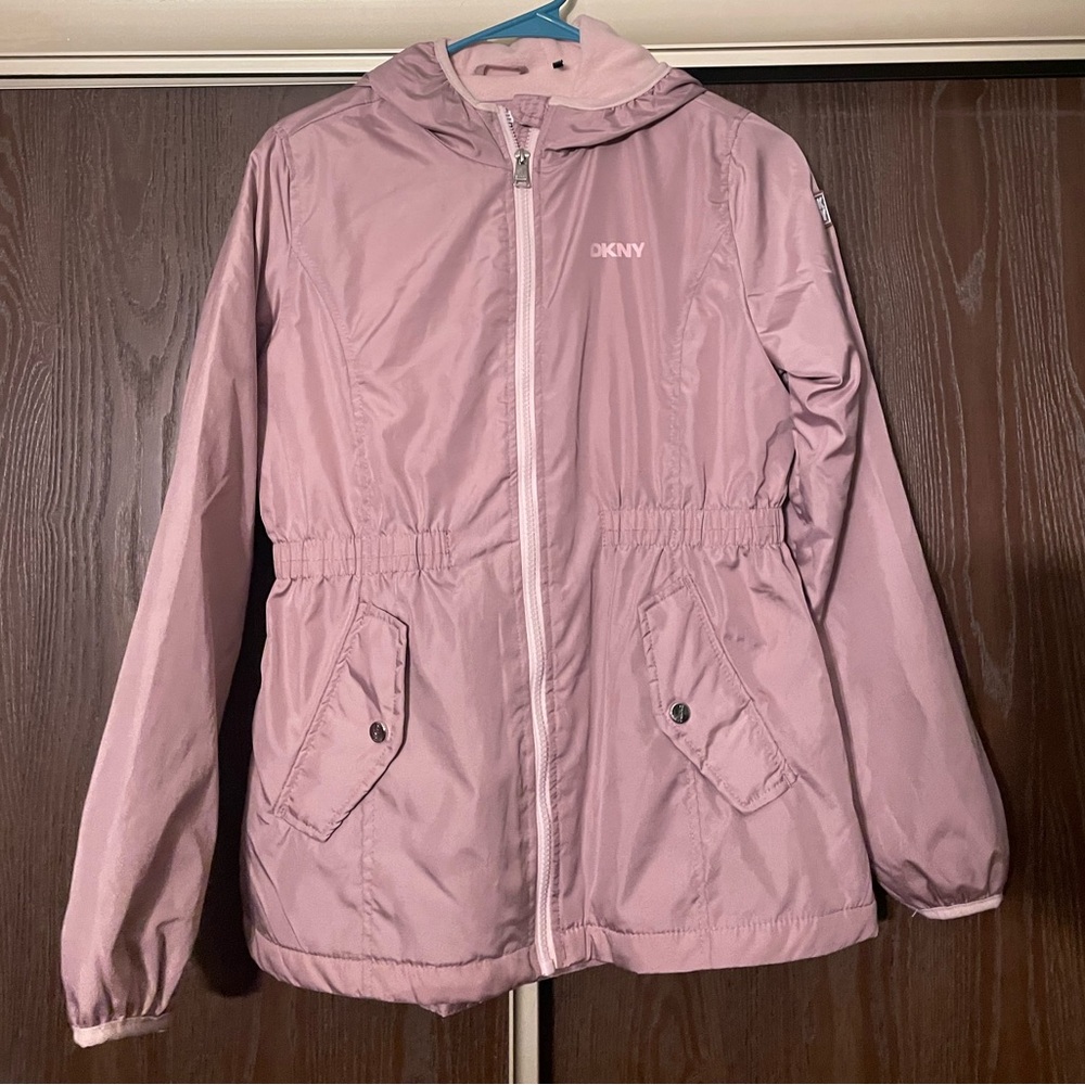DKNY Light Pink Hooded Jacket
